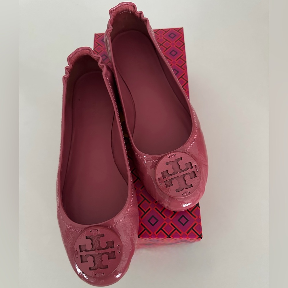 Tory Burch Minnie Travel Flats / Soft Patent